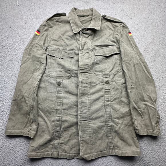 Vintage German Army Moleskin Bundeswehr Field Jacket Large Coat Cold War Era - Picture 1 of 13